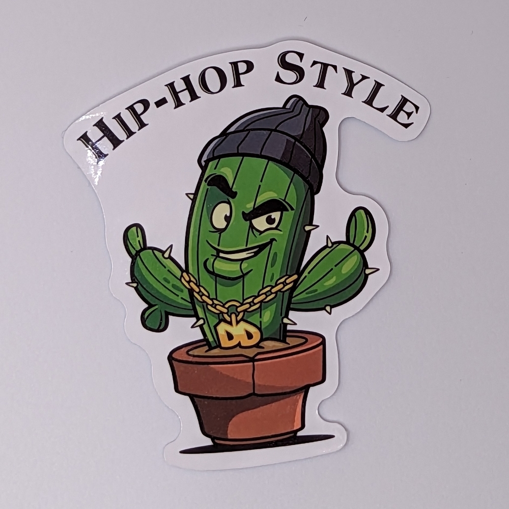 Hip-Hop Style Cactus sticker